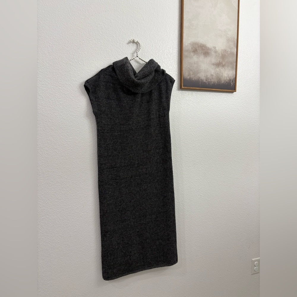 Lilith M/L Angora Mohair Cowlneck Sweater Dress Midi